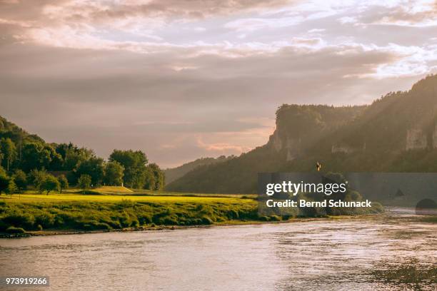 elbe and elbe sandstone mountains - bernd schunack stock pictures, royalty-free photos & images