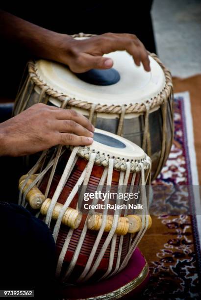 human hands playing tabla, bangalore, karnataka, india - tabla stock pictures, royalty-free photos & images