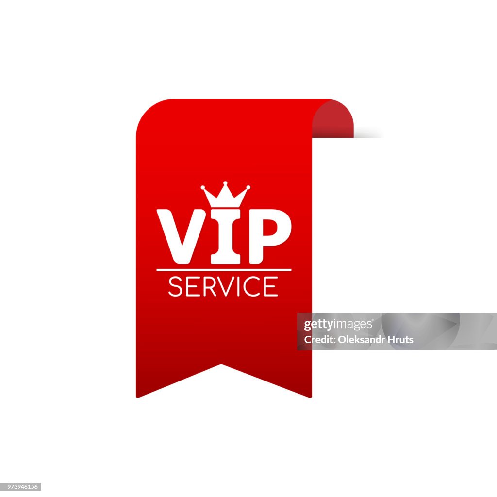 Vip Ribbon Picture Vip Service Red Ribbon For Web Vector Stock Illustration High-Res ...