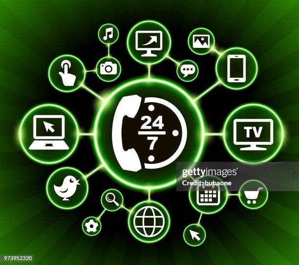 24/7 telephone service internet communication technology dark buttons background - world languages stock illustrations