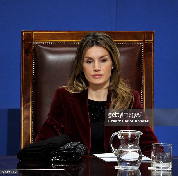 Princess Letizia of Spain attends European Business Environmental Awards at CSIC on March 3, 2010 in Madrid, Spain.