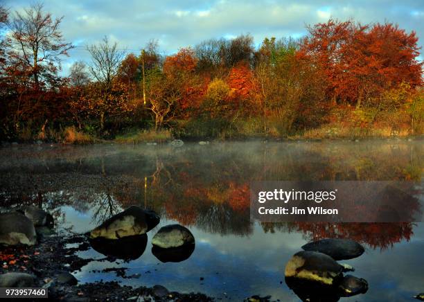 banton loch, kilsyth,scotland - nanton stock pictures, royalty-free photos & images