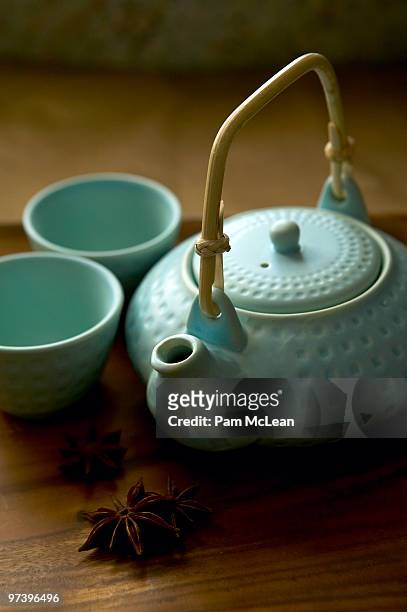 celadon green teapot - celadon green stock pictures, royalty-free photos & images