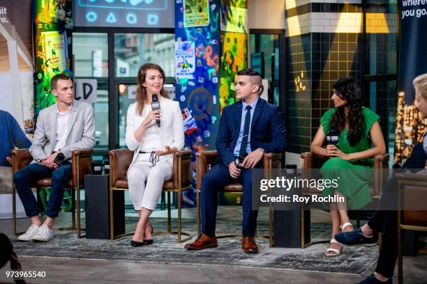 Ben Conard, Bozhanka Vitanova, Amir Ashour, Shilpa Yarlagadda discuss One Young World with moderator Kate Robertson during the Build Series at Build...