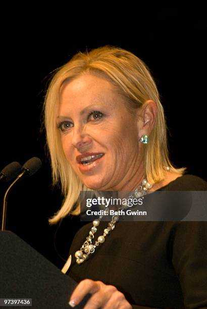 Tammy Genovese former CEO of the Country Music Association attends the Nashville Alliance Hall of Fame dinner at the Curb Event Center on March 2,...