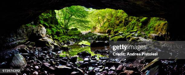 porth yr ogof cave, brecon beacons national park, wales - grotte stock-fotos und bilder
