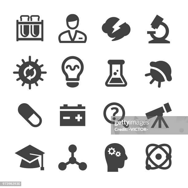 science and research icons - acme series - acme stock illustrations