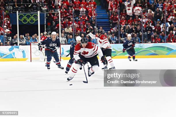 Winter Olympics: Canada Sidney Crosby in action vs USA during Men's Gold Medal Game - Game 30 at Canada Hockey Place. Cover. Vancouver, Canada...