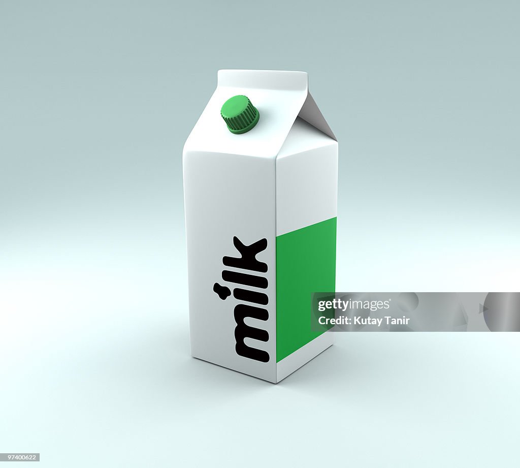 A generic milk carton