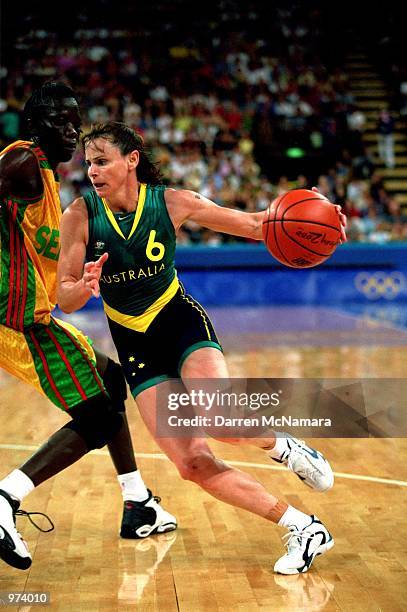 Sandy Brondello of Australia in action during the Women's Basketball match between Australia and Senegal held at the Sydney Superdome during the...