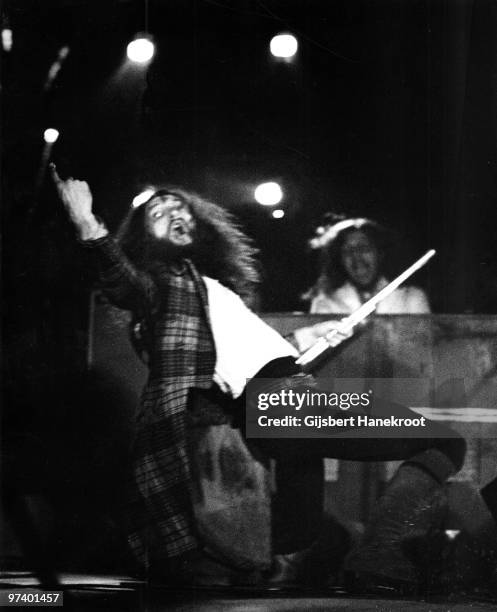 Ian Anderson from Jethro Tull performs live on stage at Concertgebouw in Amsterdam, Netherlands on February 12 1972