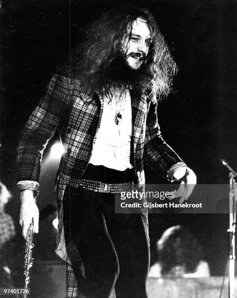 Ian Anderson from Jethro Tull performs live on stage at Concertgebouw in Amsterdam, Netherlands on February 12 1972