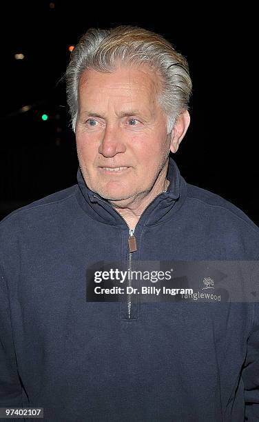 Actor Martin Sheen is seen near the Ahmanson Theatre on March 2, 2010 in Los Angeles, California.