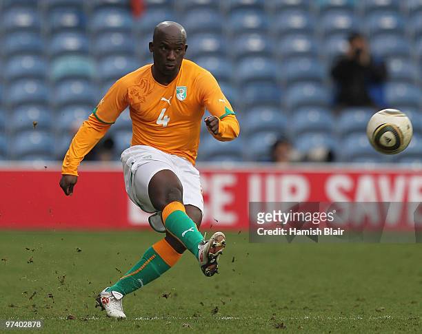 Kolo Abib Toure of Ivory Coast in action during the International Friendly match between Ivory Coast and Republic of Korea played at Loftus Road on...
