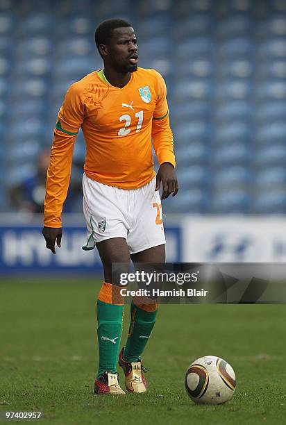 Emmanuel Eboue of Ivory in action during the International Friendly match between Ivory Coast and Republic of Korea played at Loftus Road on March 3,...