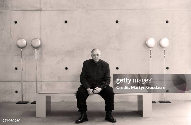 British musician and producer Mark Reeder, portrait, on June 2, 2018 in Berlin, Germany.