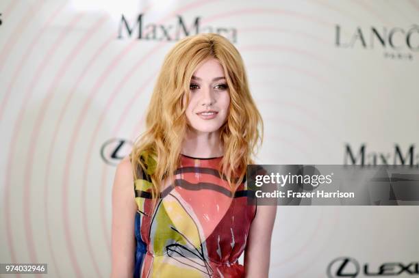 Katherine McNamara attends the Women In Film 2018 Crystal + Lucy Awards presented by Max Mara, Lancôme and Lexus at The Beverly Hilton Hotel on June...