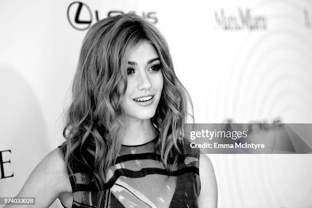 Katherine McNamara attends the Women In Film 2018 Crystal + Lucy Awards presented by Max Mara, Lancôme and Lexus at The Beverly Hilton Hotel on June...