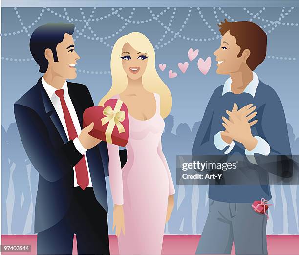 true love - hand on chest stock illustrations