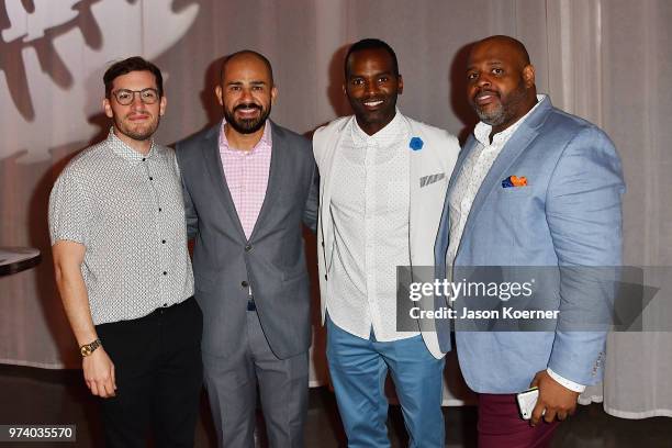 Shane Malach, Jeff Meza, Rahsan Rahsan Lindsay, and Raymond Warren attend the Cadillac Welcome Luncheon At ABFF: Black Hollywood Now The Temple House...