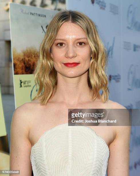 Actress Mia Wasikowska attends Los Angeles Premiere of Magnolia's DAMSEL, sponsored by Casa Noble on June 13, 2018 in Los Angeles, California.