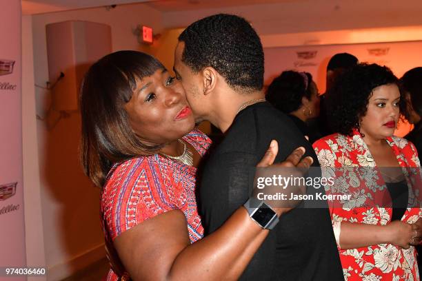 Tristan Mack Wilds and Bevy Smith attend the Cadillac Welcome Luncheon At ABFF: Black Hollywood Now The Temple House on June 13, 2018 in Miami Beach,...