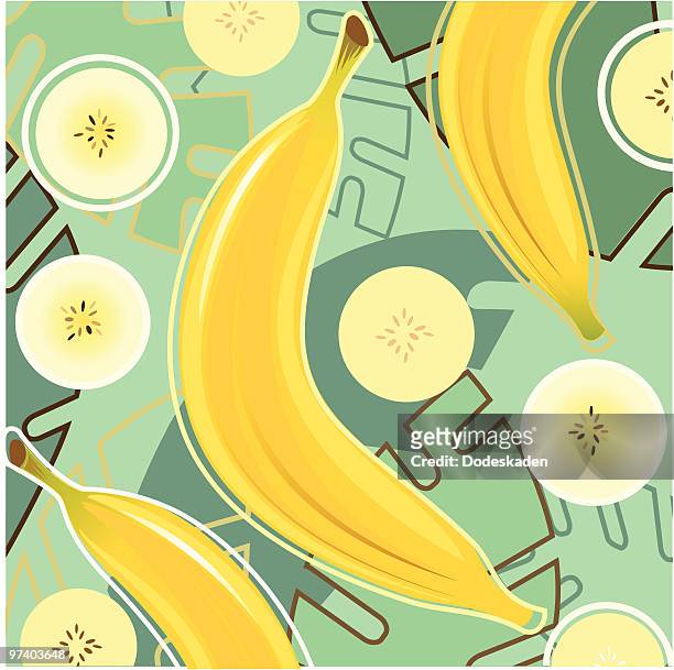 illustrazioni stock, clip art, cartoni animati e icone di tendenza di gusto fresco di banana - banana
