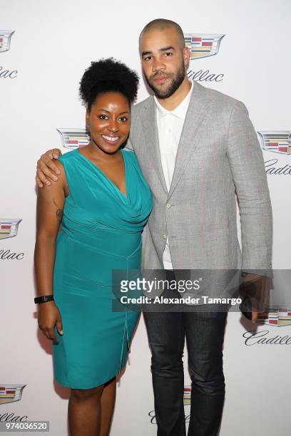 Zakiya Ali and Josh Ott attend the Cadillac Welcome Luncheon At ABFF: Black Hollywood Now The Temple House on June 13, 2018 in Miami Beach, Florida.
