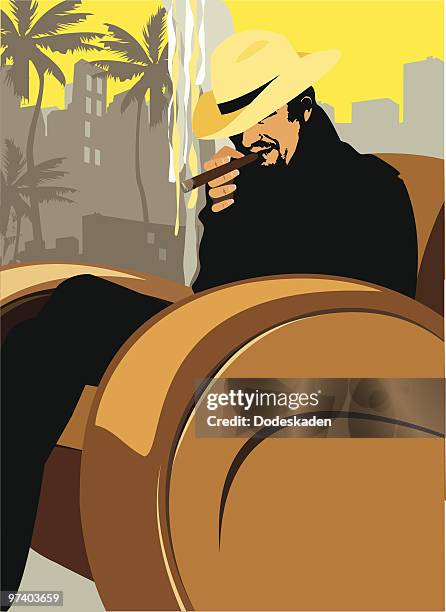 cigar room - smoking issues stock illustrations