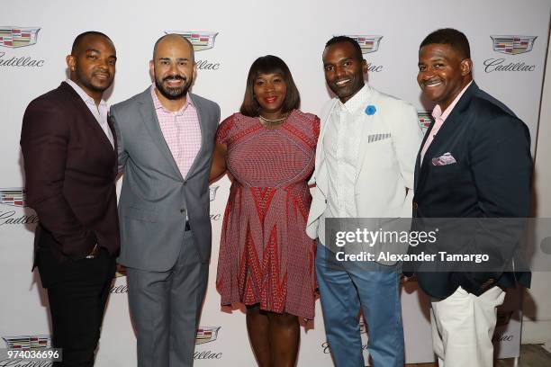 Detavio Samuels, Jeff Meza, Bevy Smith, Rahsan-Rahsan Lindsay, and guest attend the Cadillac Welcome Luncheon At ABFF: Black Hollywood Now The Temple...