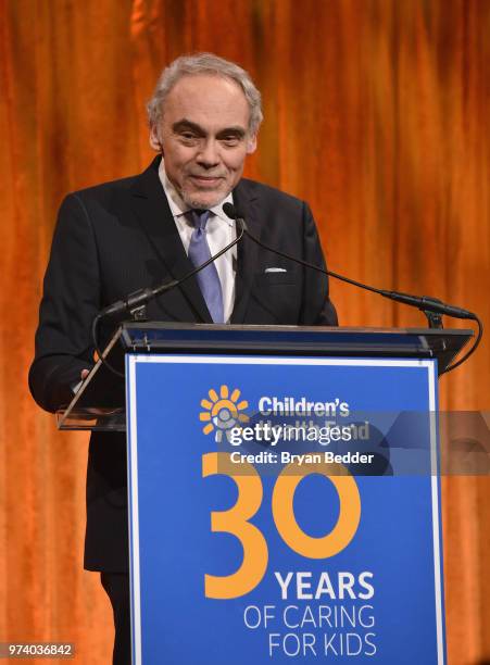 President Emeritus & Co-Founder, Children's Health Fund Irwin Redlener, MD speaks onstage during the Children's Health Fund 2018 Annual Benefit at...