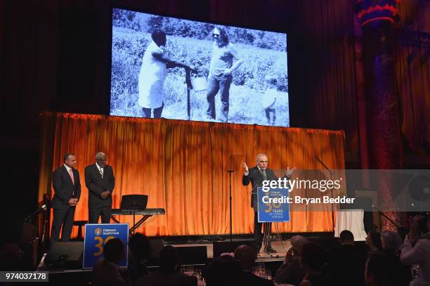 President Emeritus & Co-Founder, Children's Health Fund Irwin Redlener, MD speaks onstage during the Children's Health Fund 2018 Annual Benefit at...