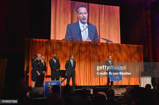 Alan Shapiro, MD accepts the Redlener Award onstage during the Children's Health Fund 2018 Annual Benefit at Cipriani 42nd Street on June 13, 2018 in...