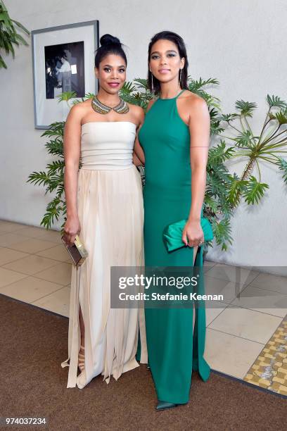 Regina Hall and honoree Alexandra Shipp, wearing Max Mara, attend the Women In Film 2018 Crystal + Lucy Awards presented by Max Mara, Lancôme and...