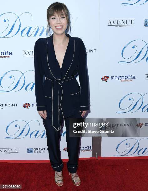 Jennette McCurdy arrives at the Magnolia Pictures' "Damsel" Premiere at ArcLight Hollywood on June 13, 2018 in Hollywood, California.