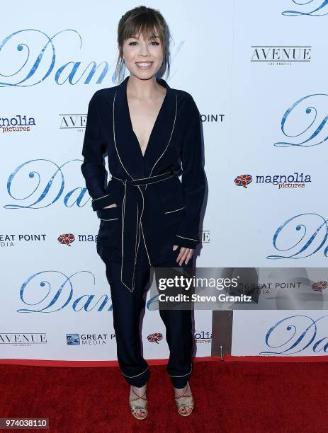 Jennette McCurdy arrives at the Magnolia Pictures' "Damsel" Premiere at ArcLight Hollywood on June 13, 2018 in Hollywood, California.