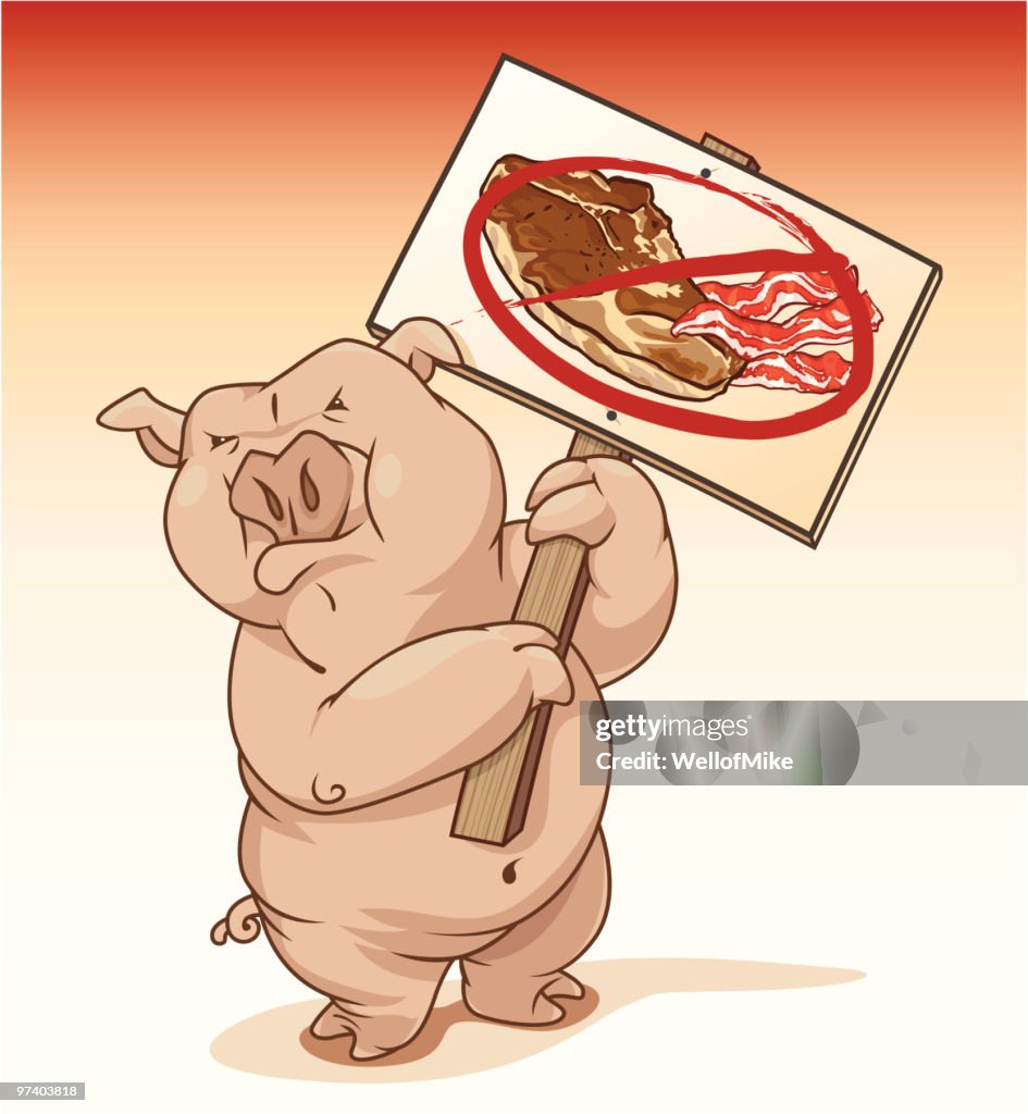 Pig Protesting Pork Products