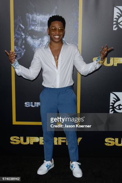 Jacob Latimore attends Opening Night Screening "Superfly" at the FIllmore Miami Beach during the 22nd Annual American Black Film Festival on June 13,...