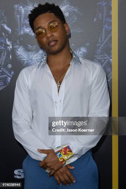 Jacob Latimore attends Opening Night Screening "Superfly" at the FIllmore Miami Beach during the 22nd Annual American Black Film Festival on June 13,...