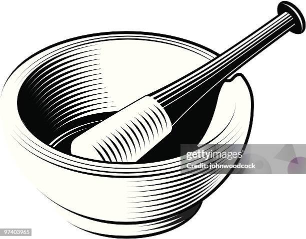 mörser und stößel - mortar and pestle stock-grafiken, -clipart, -cartoons und -symbole