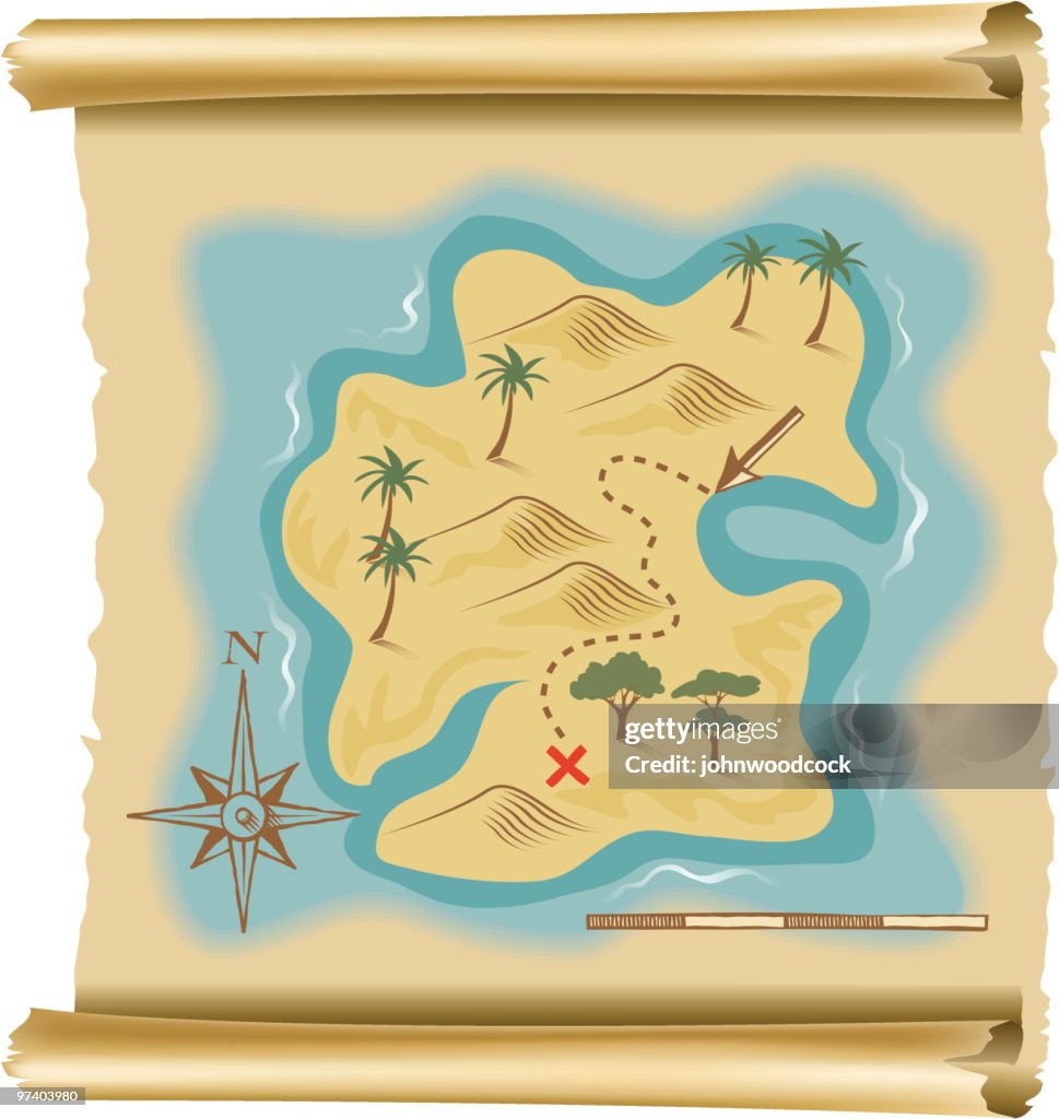Treusere Map Treasure Map High-Res Vector Graphic - Getty Images