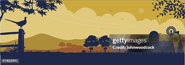 farm - bauernhof stock-grafiken, -clipart, -cartoons und -symbole