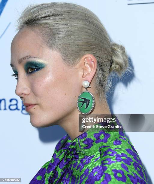 Pom Klementieff arrives at the Magnolia Pictures' "Damsel" Premiere at ArcLight Hollywood on June 13, 2018 in Hollywood, California.