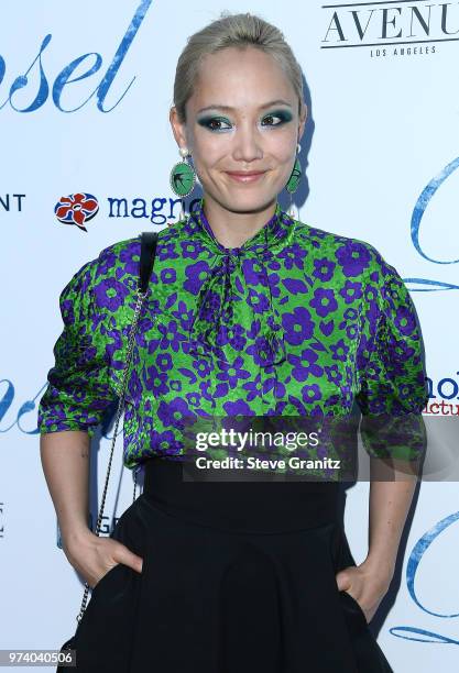 Pom Klementieff arrives at the Magnolia Pictures' "Damsel" Premiere at ArcLight Hollywood on June 13, 2018 in Hollywood, California.