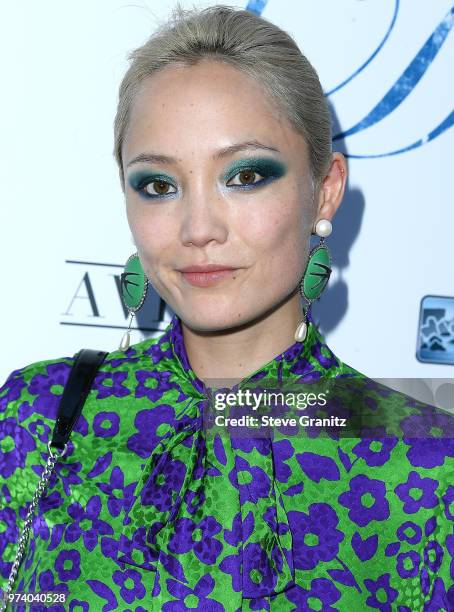 Pom Klementieff arrives at the Magnolia Pictures' "Damsel" Premiere at ArcLight Hollywood on June 13, 2018 in Hollywood, California.