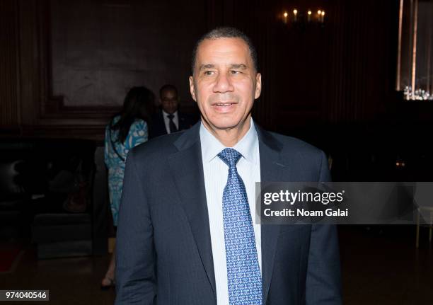 David Paterson attends Ivana Trump's press conference announcing her new campaign to fight obesity at The Plaza Hotel on June 13, 2018 in New York...