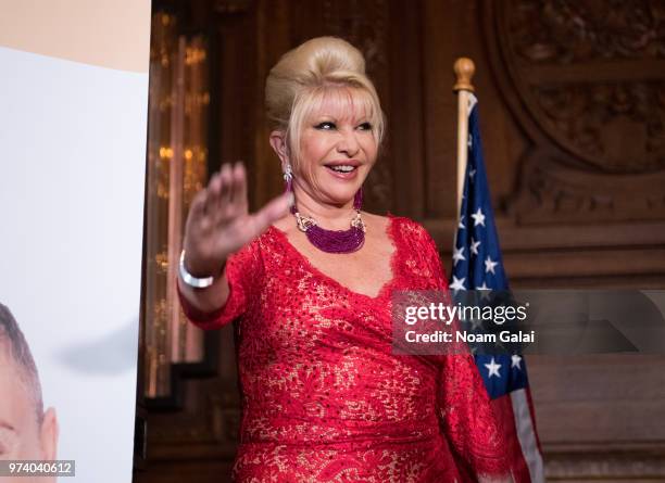 Ivana Trump attends a press conference announcing her new campaign to fight obesity at The Plaza Hotel on June 13, 2018 in New York City.