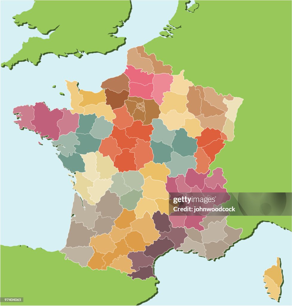 Français la carte régionale.