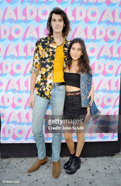 Dylan Brosnan and Avery Wheless attend the Aldo LA Nights 2018 at The Rose Room on June 13, 2018 in Venice, California.