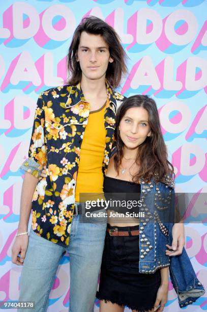 Dylan Brosnan and Avery Wheless attend the Aldo LA Nights 2018 at The Rose Room on June 13, 2018 in Venice, California.